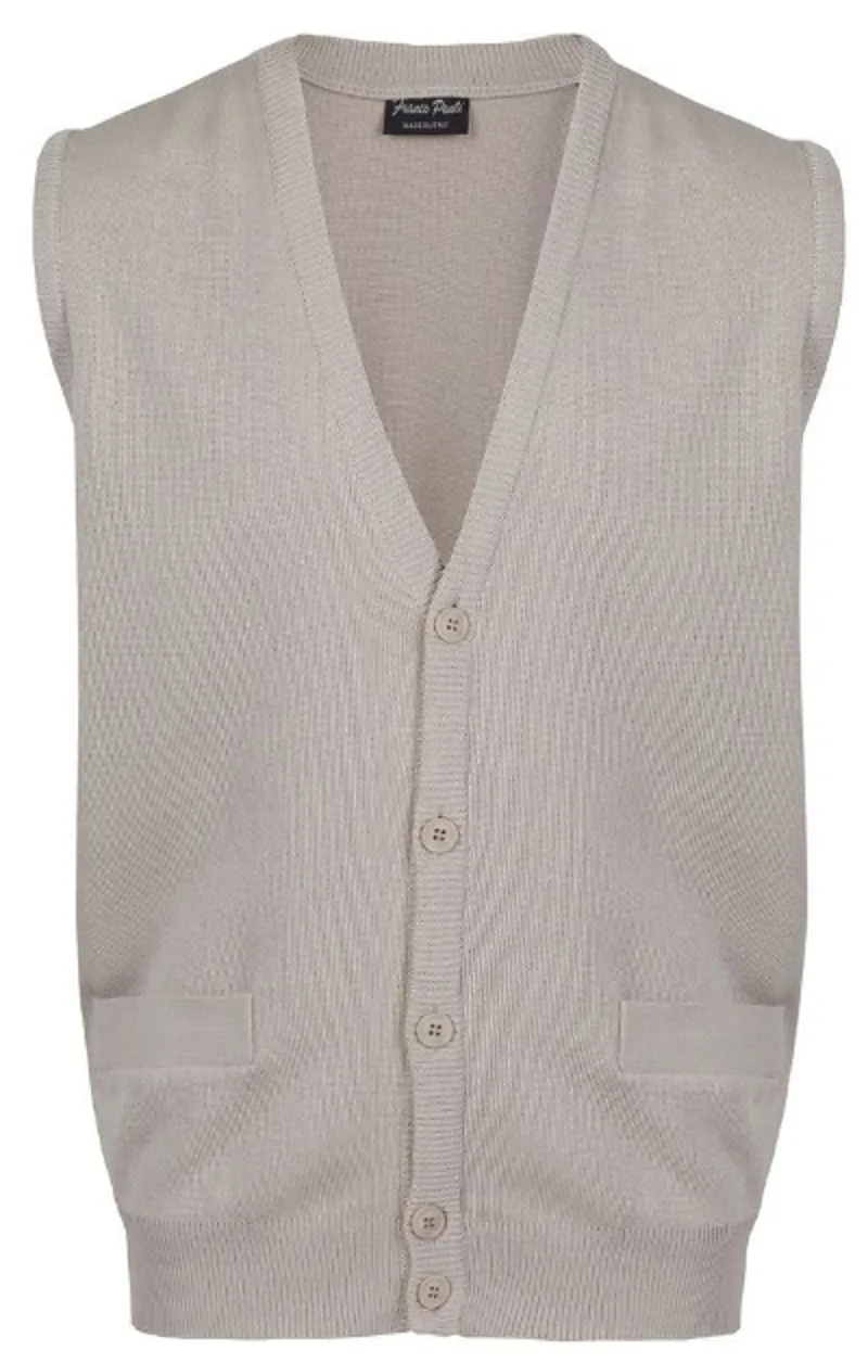 Franco Ponti Knitted Waistcoat 50/50 Tan K06